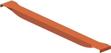 Tiefenauflage RAL 2001 für Regaltiefe 1100 mm Tragkraft 1100kg p.Paar Meta MULTIPAL