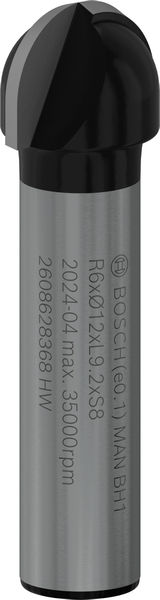 PRO Hohlkehlfräser + Zapfen, 8 x 12 x 40 mm