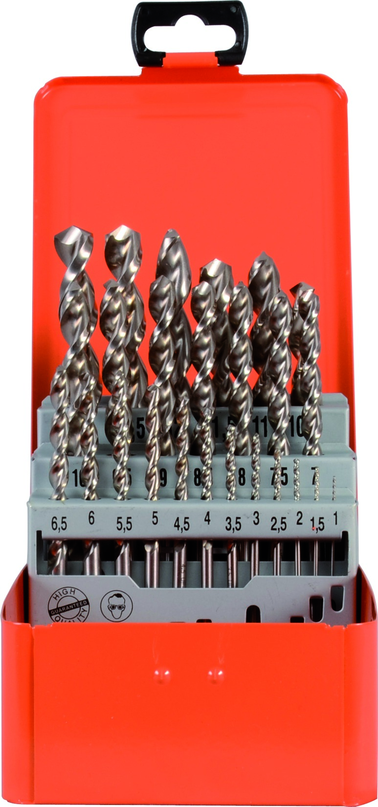Bohrerkassette HSS-Co Typ UF-L 25tlg 1-13/0,5 mm