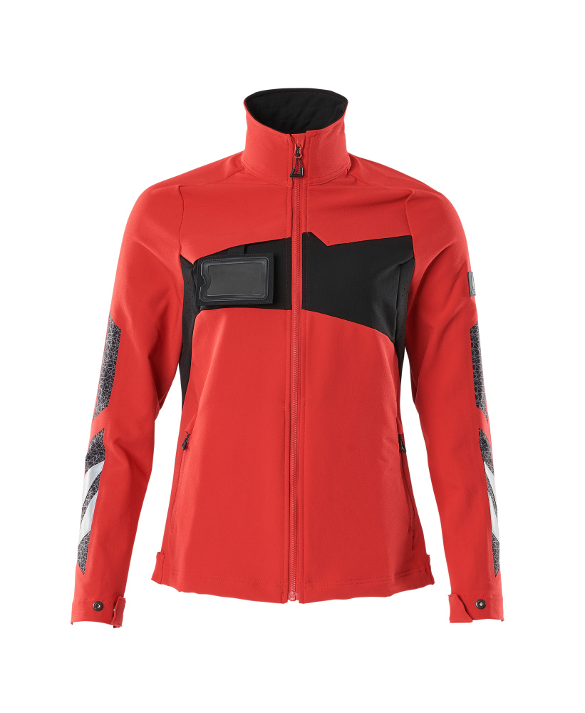 Jacke, Damen, ULTIMATE STRETCH, leicht Arbeitsjacke Größe 2XL, verkehrsrot/schwarz