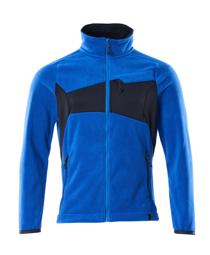 Fleecejacke mit Antipilling Fleecejacke Größe 2XL, azurblau/schwarzblau