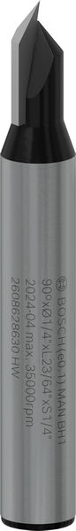 PRO V-Nut Fräser, 6,35 x 6,3 x 45 mm