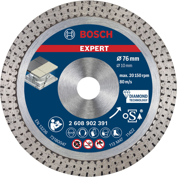 EXPERT Hard Ceramic  76 mm Diamant-Trennscheibe 76 x 1,5 x 10 mm