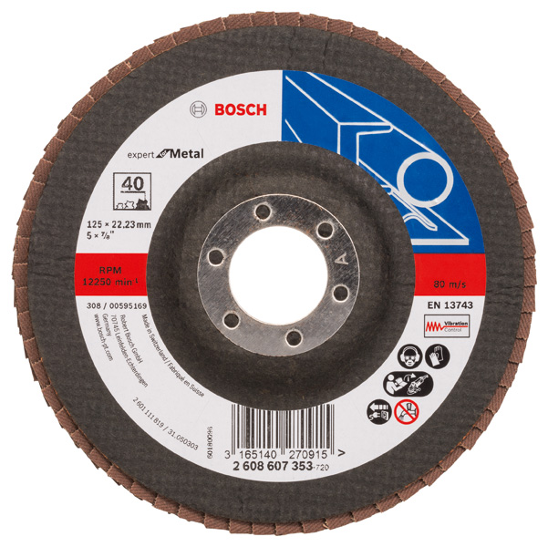 Fächerschleifscheibe X551 Expert for Metal, gerade, 125 mm, 40, Glasgewebe
