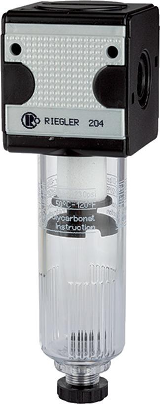 Filter multifix mit Polycarbonatbehälter 16bar BG1 G1/4" RIEGLER