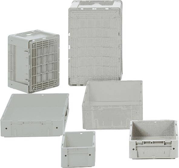 Transport-Stapelkasten B300xT200xH120 mm grau Auflast 600kg ohne Griffloch LA-KA-PE