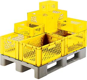 Stapeltransportkasten 200x100x120 mm gelb W/B d