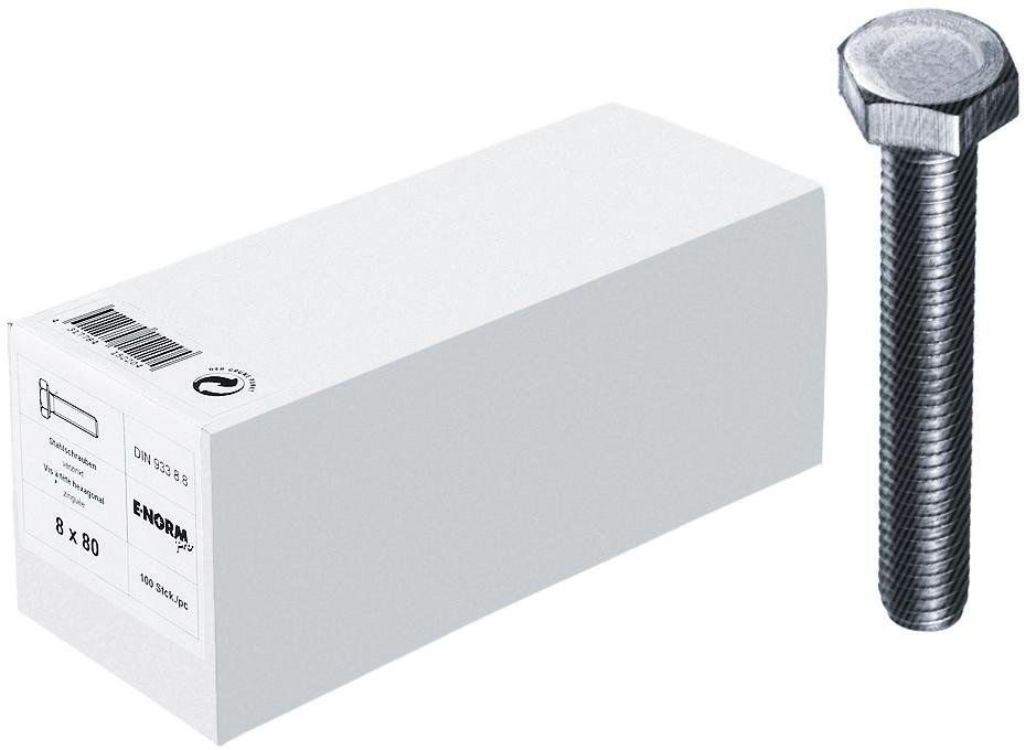 DIN 933 8.8 galZn M10x100 HP E-NORMpro