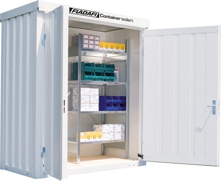 FLADAFI Lagercontainer IC Pro 1100,isoliert, in RAL-Farbton mit Holzfussboden