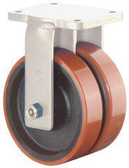 Dopp-Bockr.100mm S110.C10Platte,Polyure Guss,KL S110.C10.100 BS ROLLEN