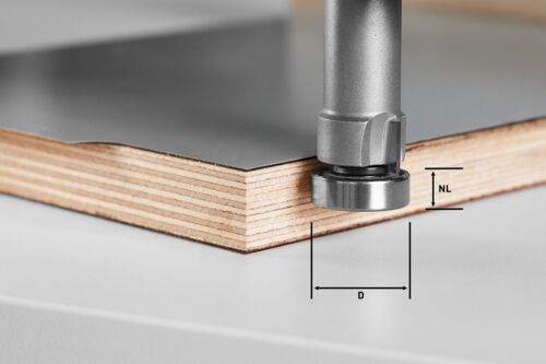 Bündigfräser HW/KLS D22/8-OFK