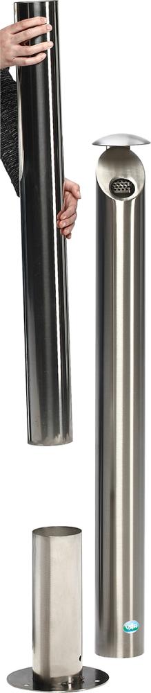 Ascher Standsäule H 103 Edelstahl matt Ascher Standsäule H 103 Edelstahl matt