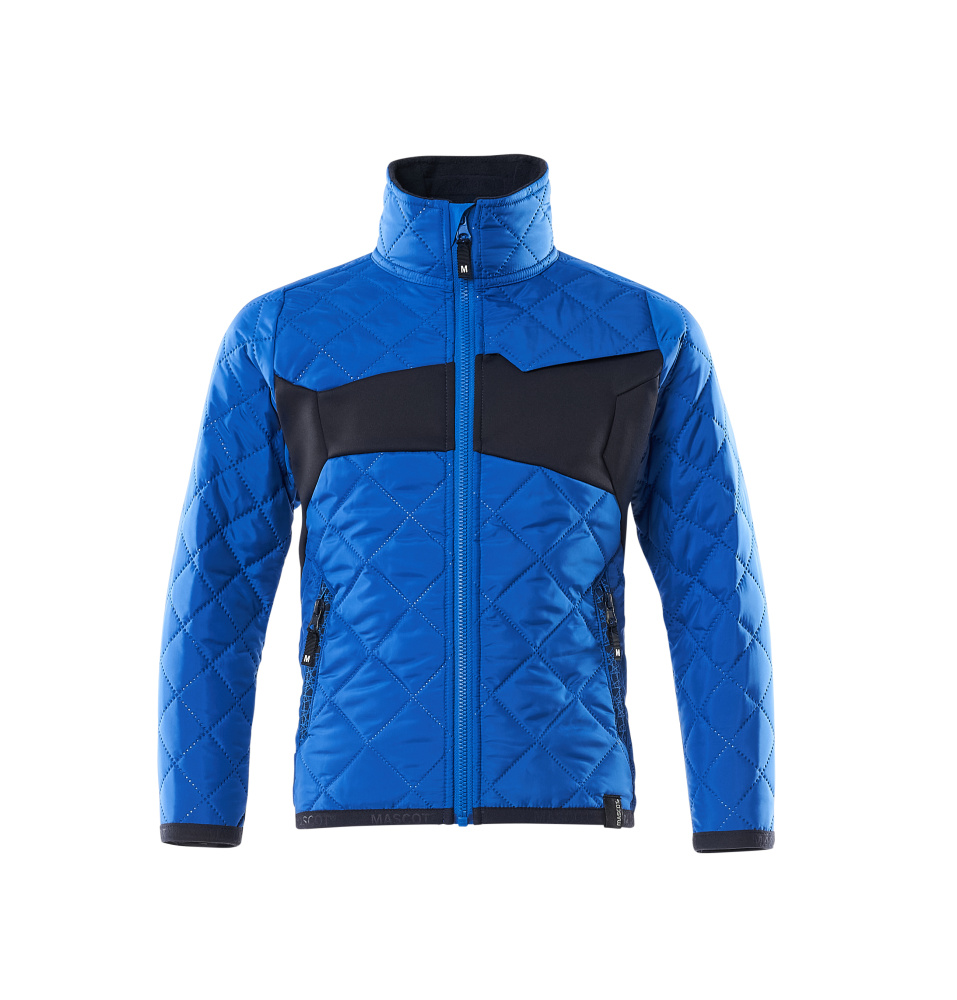 Thermojacke für Kinder, CLIMASCOT® Jacke für Kinder Größe 104, azurblau/schwarzblau