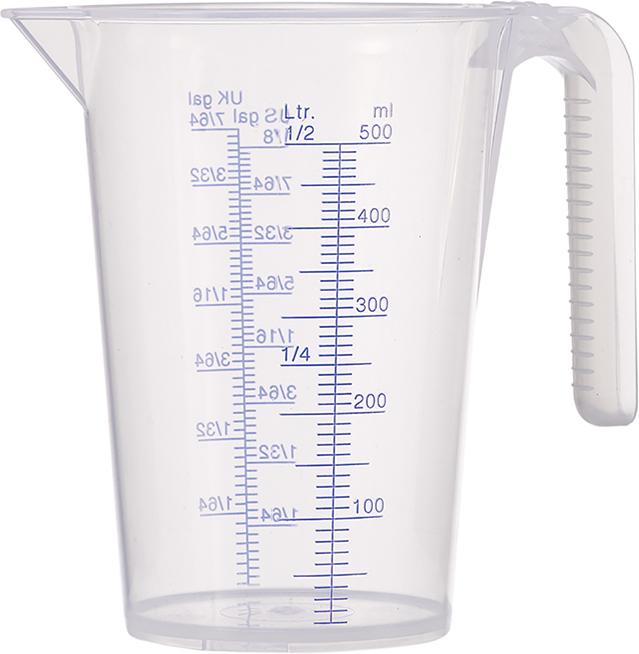 Messbecher Polypropylen 0,5l transparent Pressol