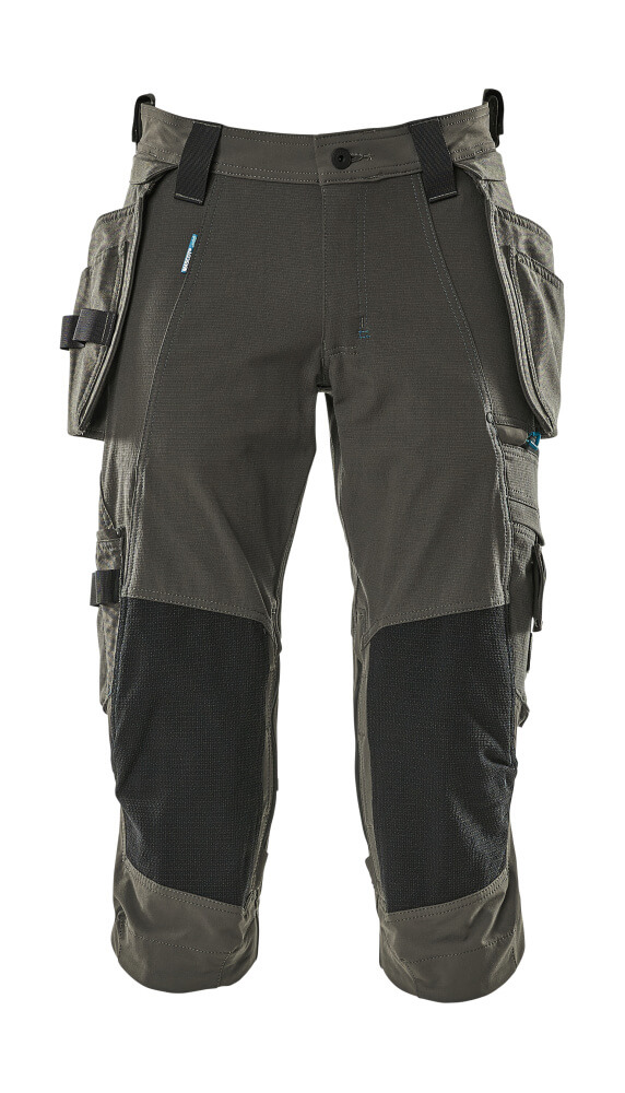 Dreiviertel-Hose, Hängetaschen, Stretch Dreiviertel-Hose Größe C42, dunkelanthrazit