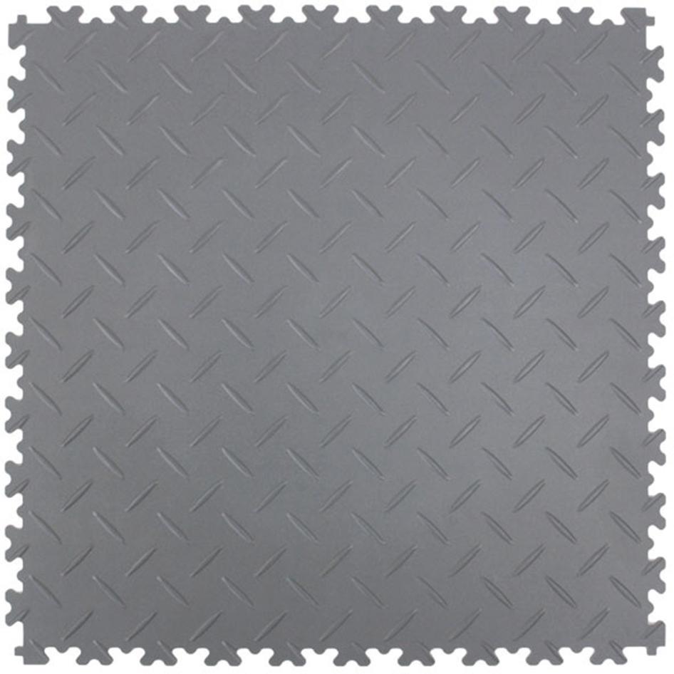 Bodenfliese PVC, dunkelgrau, diamantprofil, 4mm, 505x505mm