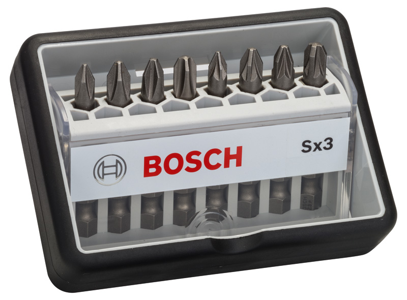8-tlg. Schrauberbit-Set, Robust Line, Sx PH/PZ, Extra Hard-Ausführung