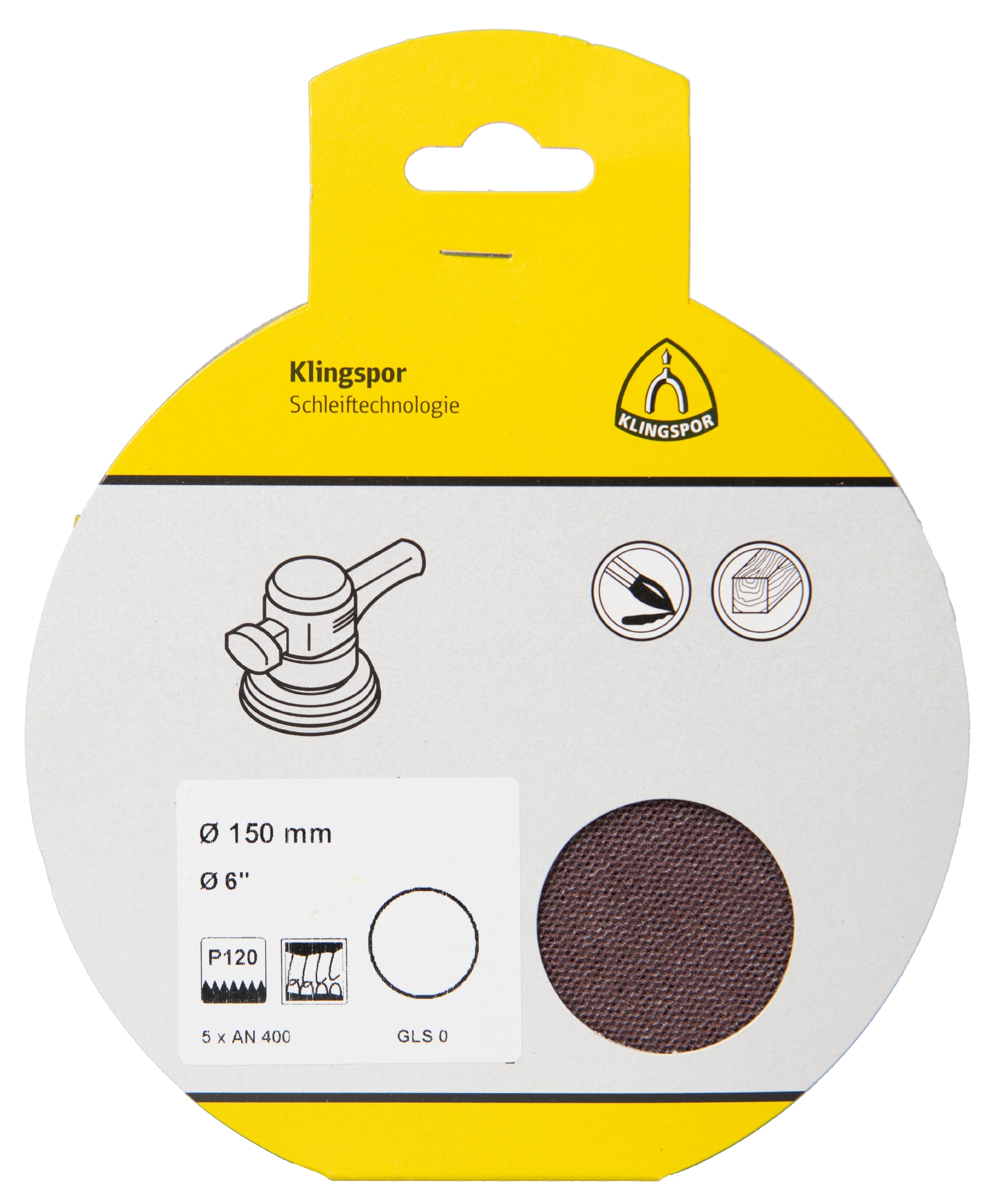 AN 400 Gitterscheiben, Korn 120 150 mm, SB-verpackt im Reiter