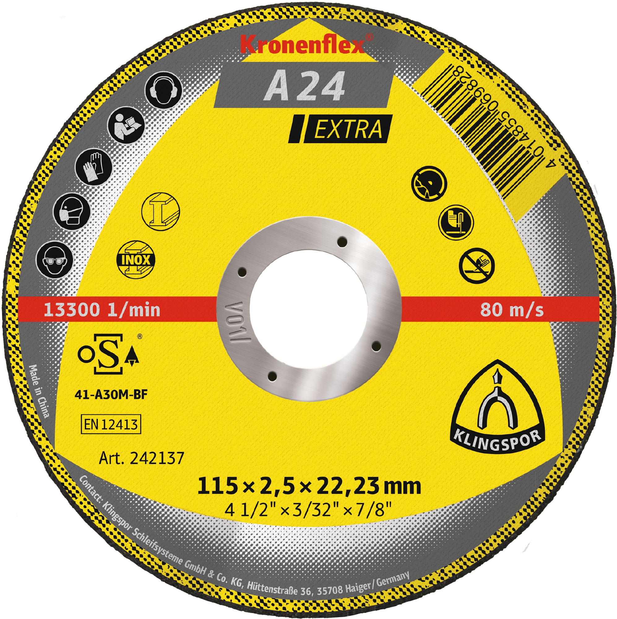 A 24 EX Trennscheiben, 115 x 2,5 x 22,23 mm gerade