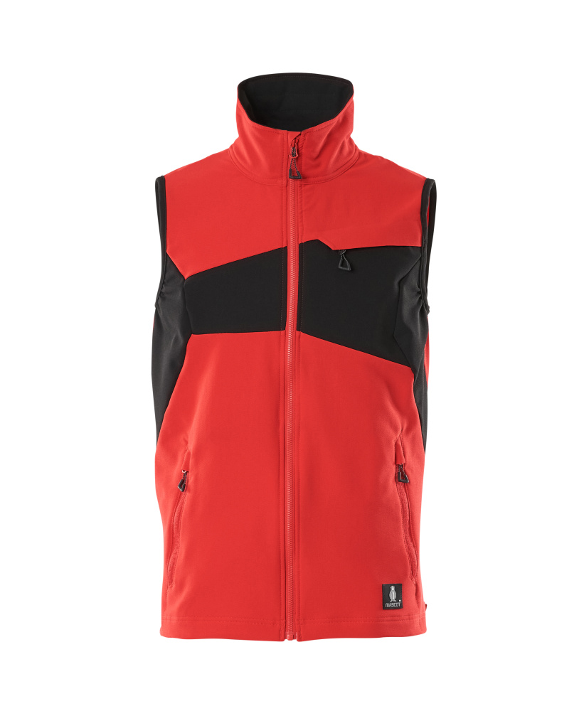 Weste, ULTIMATE STRETCH, leicht Weste Größe 2XL, verkehrsrot/schwarz
