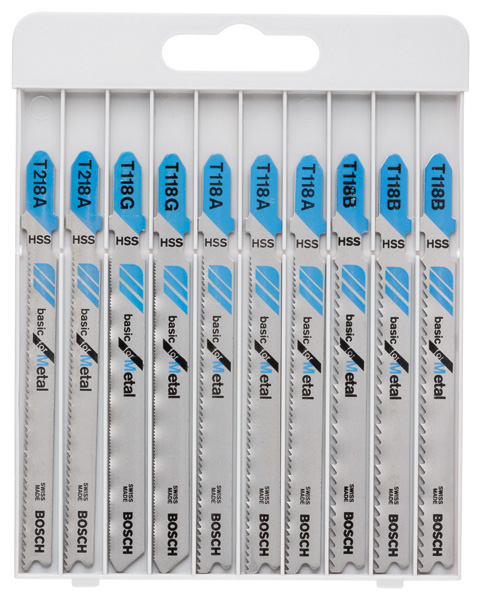10-tlg. Stichsägeblatt-Set Basic for Metal