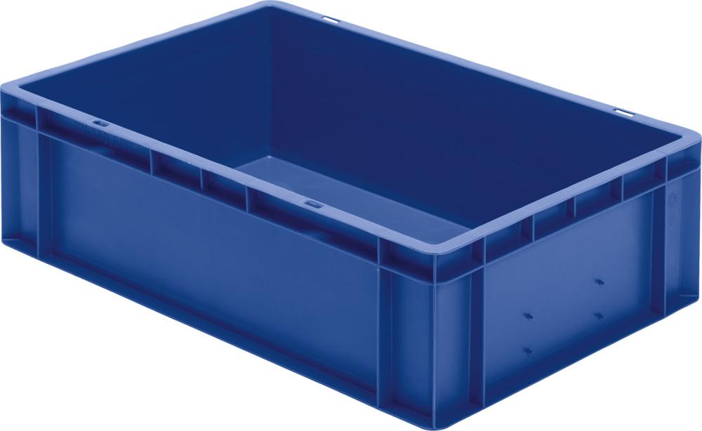 Transport-Stapelkasten B600xT400xH175 mm blau, geschlossen ohne Griffloch LA-KA-PE