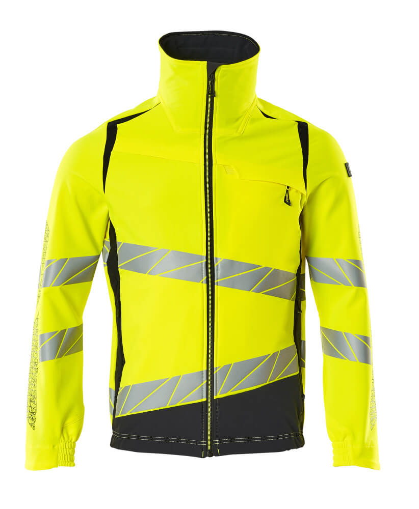 Jacke, ULTIMATE STRETCH Arbeitsjacke Größe 2XL, hi-vis gelb/schwarzblau