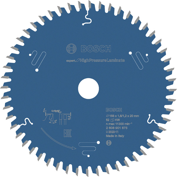Expert for High Pressure Laminate 168 x 20 x 1,8/1,2 mm, T52