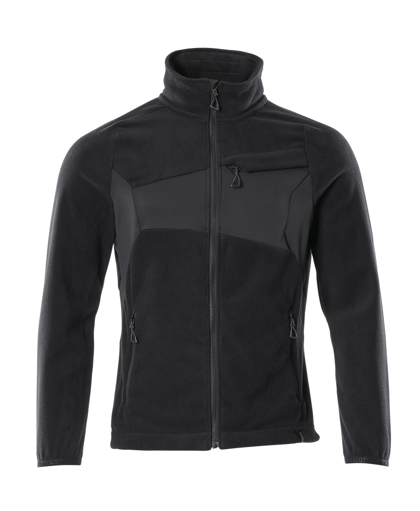 Fleecejacke mit Antipilling Fleecejacke Größe 2XL, schwarz