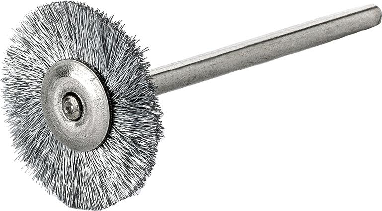 Miniatur-Rundbürste Edelstahl gew. 19x0,1mm Lessmann