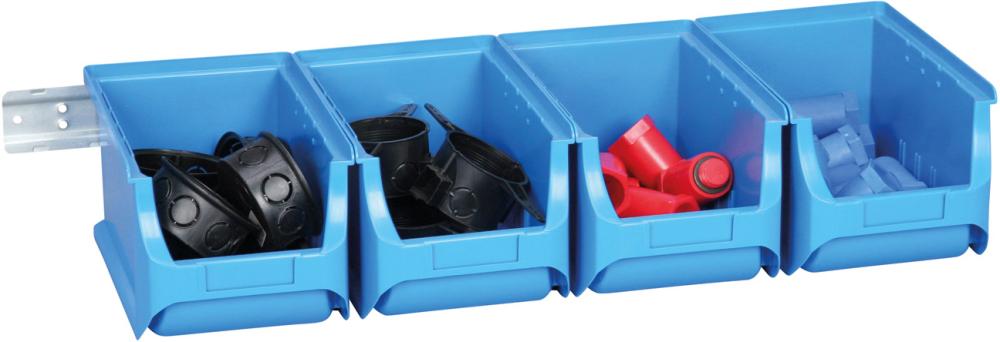 Sichtboxen-Set blau 600x240x125 mm allit