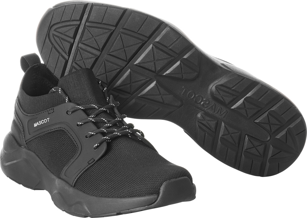Sneakers mit Schnürsenkeln Arbeitsschuhwerk 01 Berufsschuh Größe 35, schwarz
