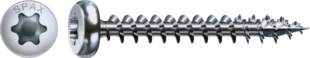 ABC Spax T-STAR plus Schraube blau verz. Halbrundkopf, I-Stern  3,5 x 12 mit 4CUT-Spitze, Vollgewinde, Kleinverpa
