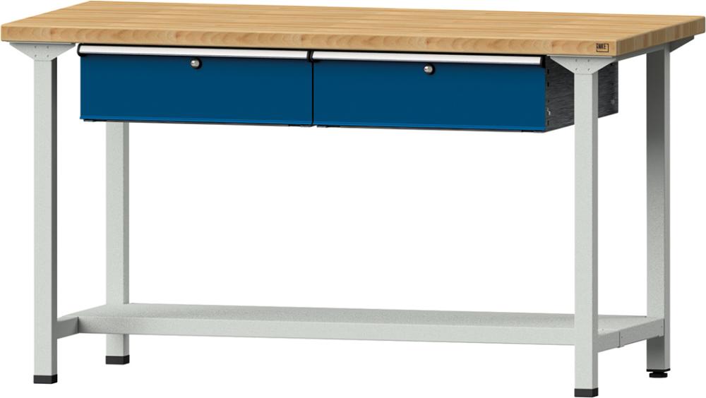 ARBEITSTISCH 1500 MM Modell 59 RAL 7035 / RAL 5010 RAL 7035 / RAL 5010