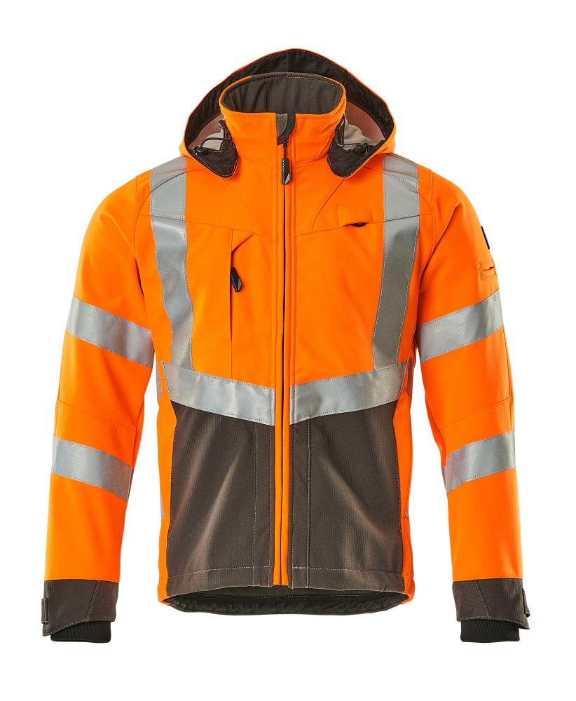 MASCOT® Blackpool Soft Shell Jacke Größe 2XL, hi-vis orange/dunkelanthrazit