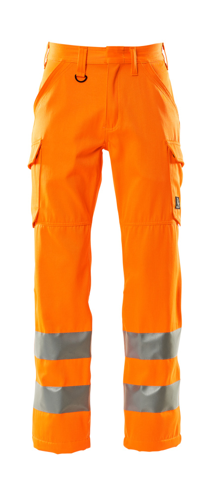 Hose, Schenkeltaschen, einfarbig Hose Größe 76C42, hi-vis orange