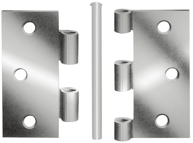 Scharnier stark 63x63 mm Edelstahl VORMANN