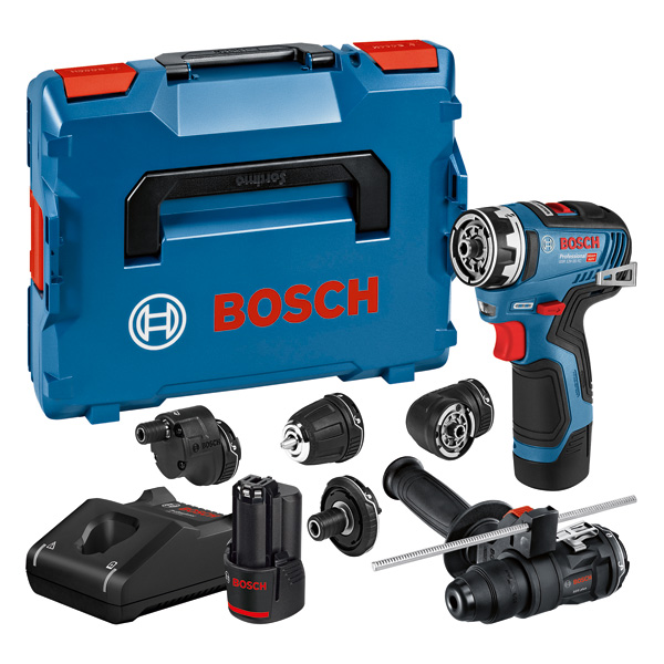 Akku-Bohrschrauber GSR 12V-35 FC, 2 x Akku GBA 12V 3.0Ah, 5 x Aufsätze in L-BOXX
