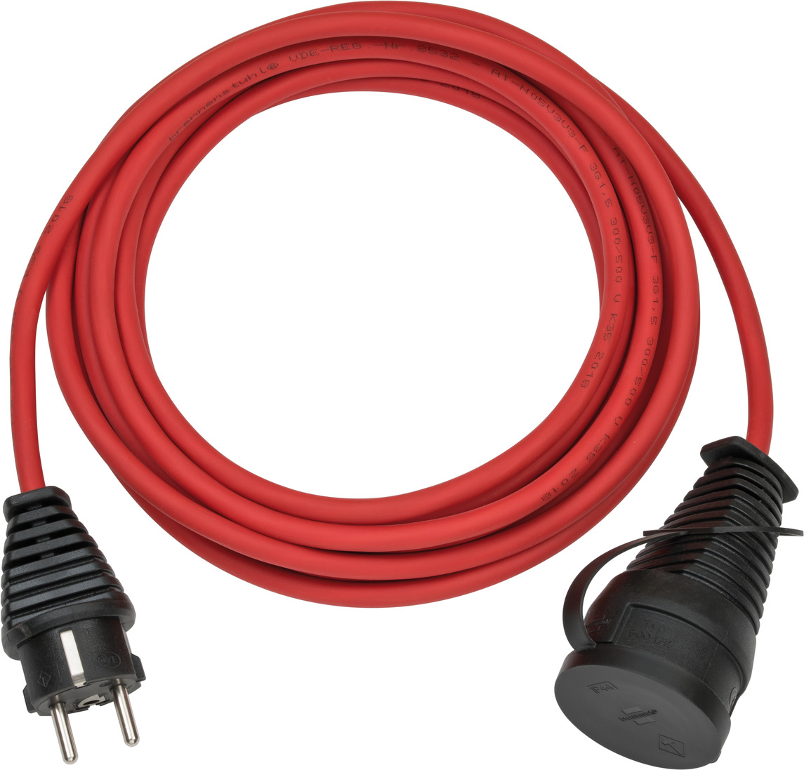 BREMAXX Verlängerungskabel IP44 10m AT-N05V3V3-F 3G1,5 rot