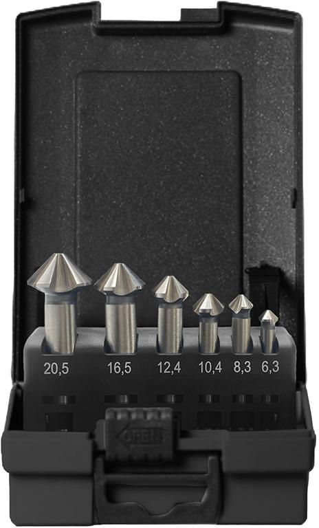 PROJAHN Kegelsenkerset 5 Schneiden HSS-Co 6 teilig