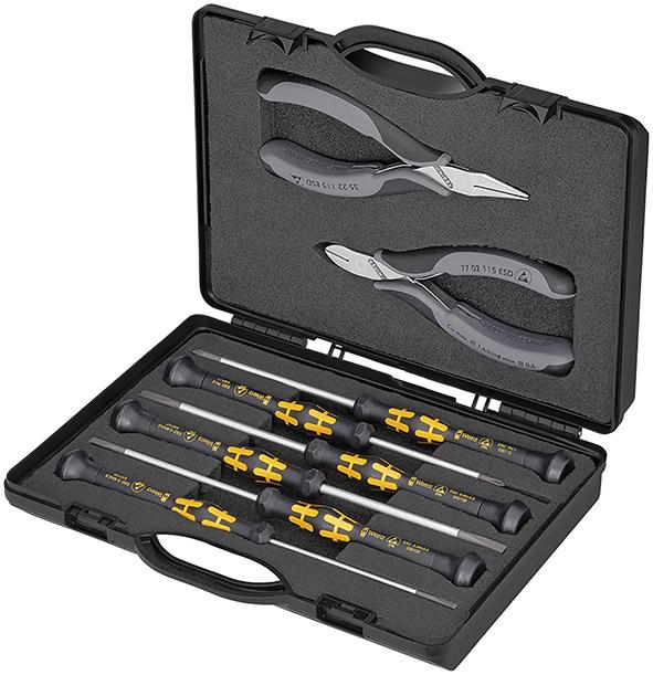 Zangen-Set Elektronik ESD8-teilig KNIPEX