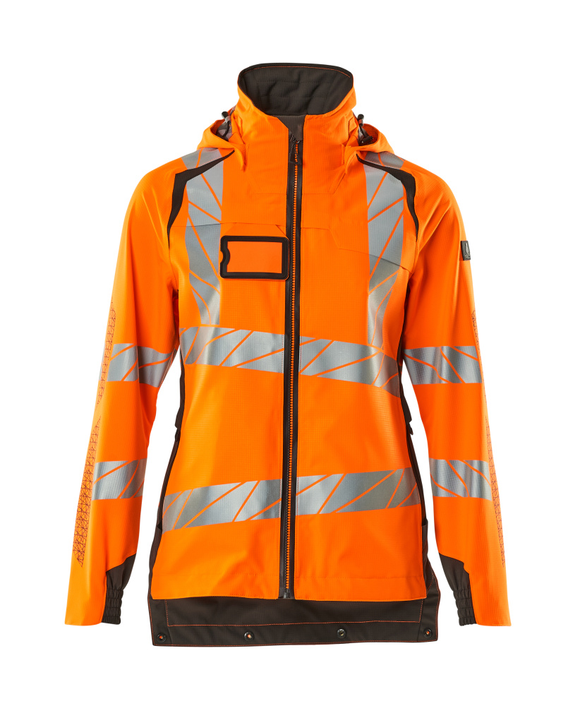 Hard Shell Jacke, Damen, leichtem Futter Jacke Größe 2XL, hi-vis orange/dunkelanthrazit