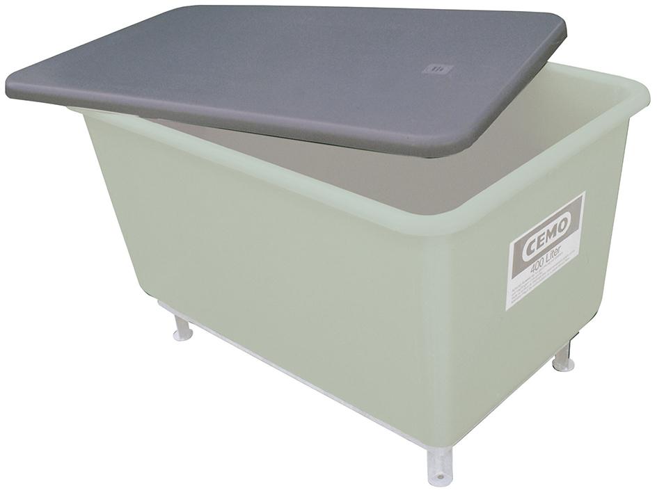 Flachdeckel grau für Behälter 100l / 200l hoch CEMO