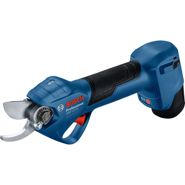 Akku-Gartenschere GGP 12V-25 von Bosch zum Schneiden von Ästen. Produktbild dynamisch