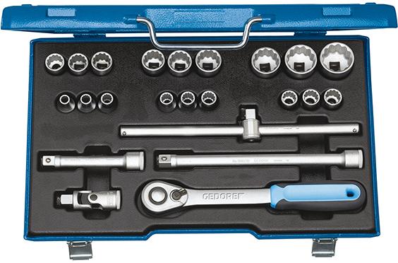 Steckschlüssel-Garnitur 1/2" D19EMU-20 23-teilig Gedore