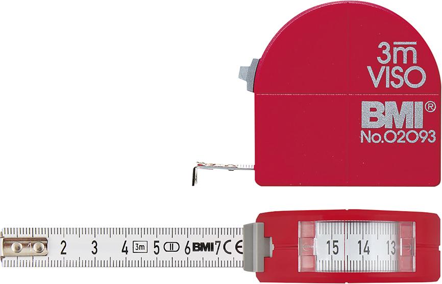Taschenbandmass m.Sichtf.3mx16mm m.Zirkel BMI