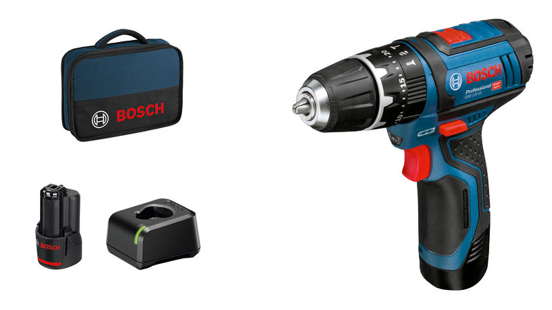 Akku-Schlagbohrschrauber GSB 12V-15, 2 x Akku GBA 12V 2.0Ah