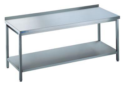 Arbeitstisch offen m.Bord1000x700x850 Edelstahl Chromonorm