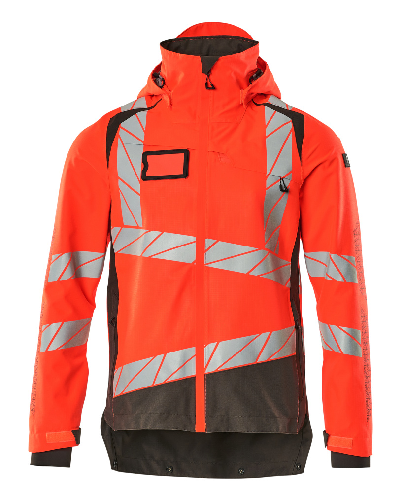 Hard Shell Jacke mit leichtem Futter Jacke Größe 2XL, hi-vis rot/dunkelanthrazit