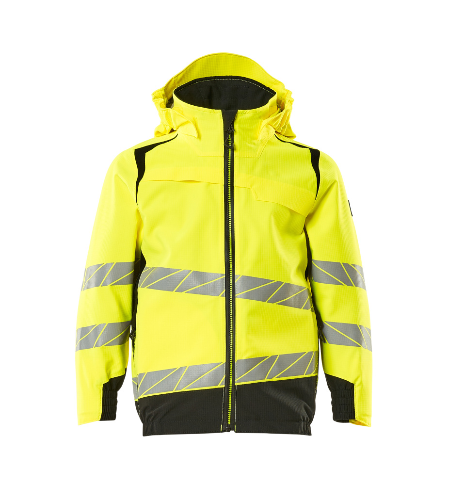 Hard Shell Jacke,Kinder,geringes Gewicht Jacke für Kinder Größe 104, hi-vis gelb/schwarz